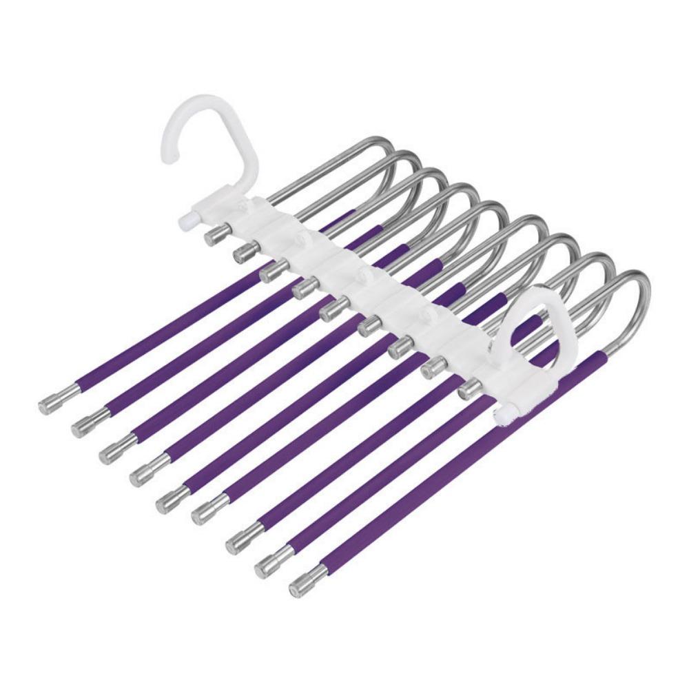 Large Capacity 9 Layers Pants Hangers Stainless Steel Multi-layer Trouser Rack  Clothes