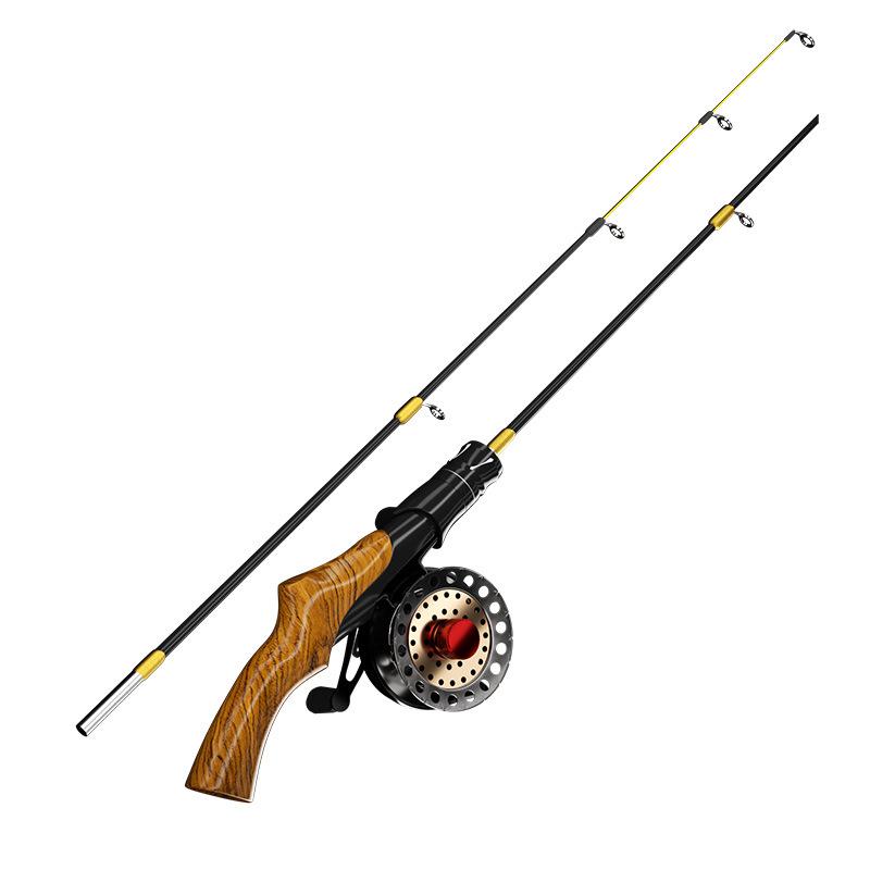 Ice Fishing Rod Set: Ultra-Short, Soft Tip, Gun Handle - Ideal for Winter, Shrimp, and Raft Fishing