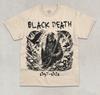 Black Death T-Shirt 1347-1351 Funny Scary Skeleton Dart Art Graphic Unisex Shirt