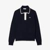 Lacoste Women's Golf Color Tipped Long-Sleeve Sweater Polo Shirt AF8544-55NHHW