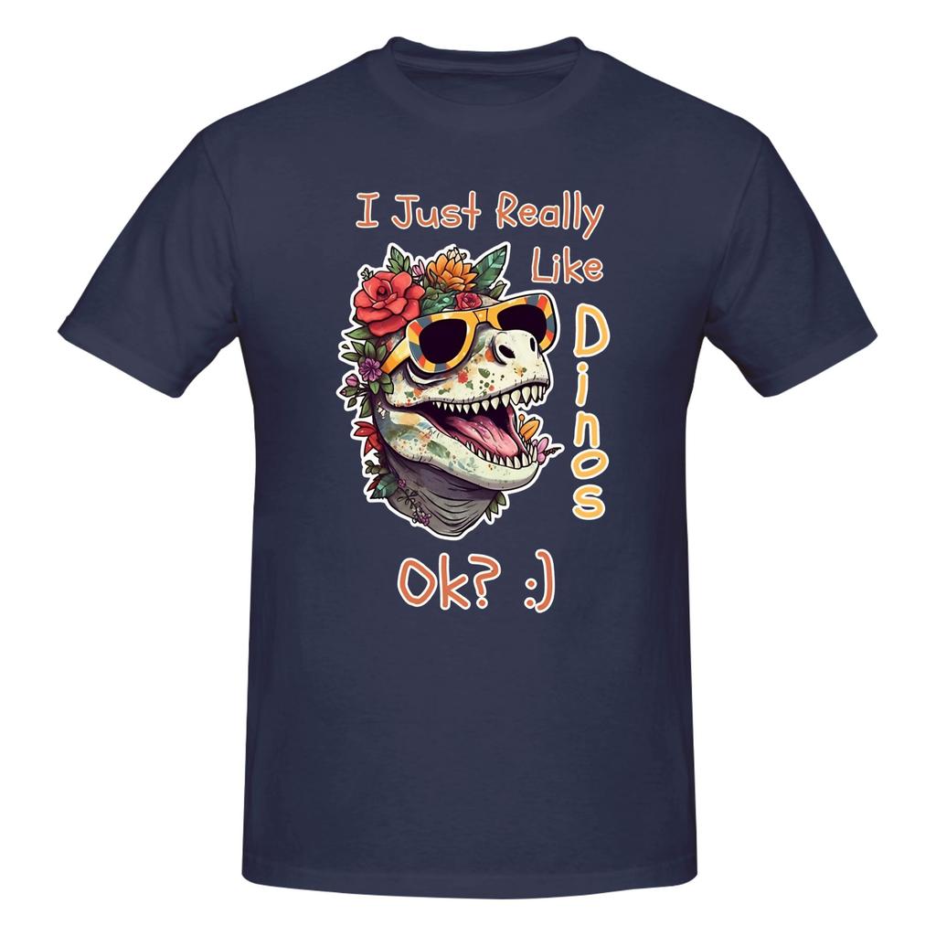 Piece Funny Dinos Funny Graphic Cotton TShirt I Just Really Like Tees Tops For Unisex