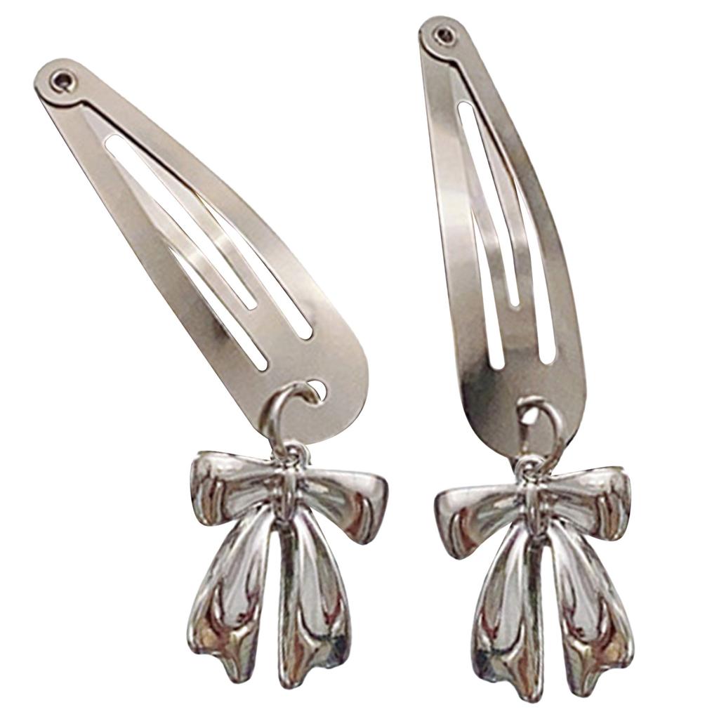Ästhetische Schleifen-Haarnadel Metall-Entenschnabel-Klammer Haarnadeln Französische Seitenklammer 2000er Jahre Haarklammer Haarstyling-Accessoire für Damen