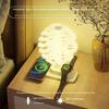 Innovative Lamp Spiral Tree Shape Table Lamp with Colorful Lights and Wireless Phone Watch Charging Pad Bedside Lamp Home Decor