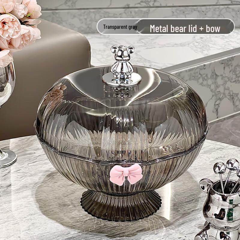 Hanyou Lidded Dustproof Fruit Plate with Drain Basket