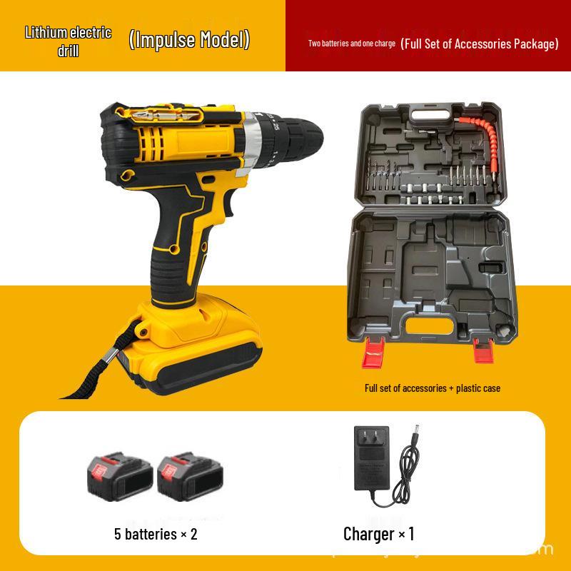High Torque Lithium Battery Brushed Impact Drill with Three Functions