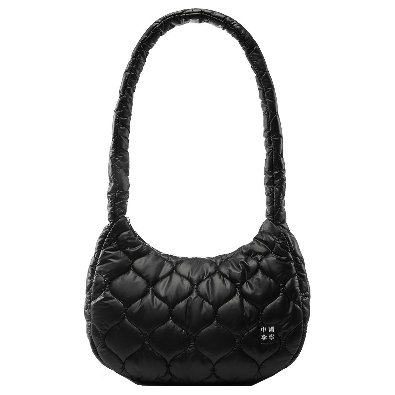 Li Ning Womens Exclusive Series Fashion Casual Polyester Shoulder Bag Women bags Black ABDU325-2 Black