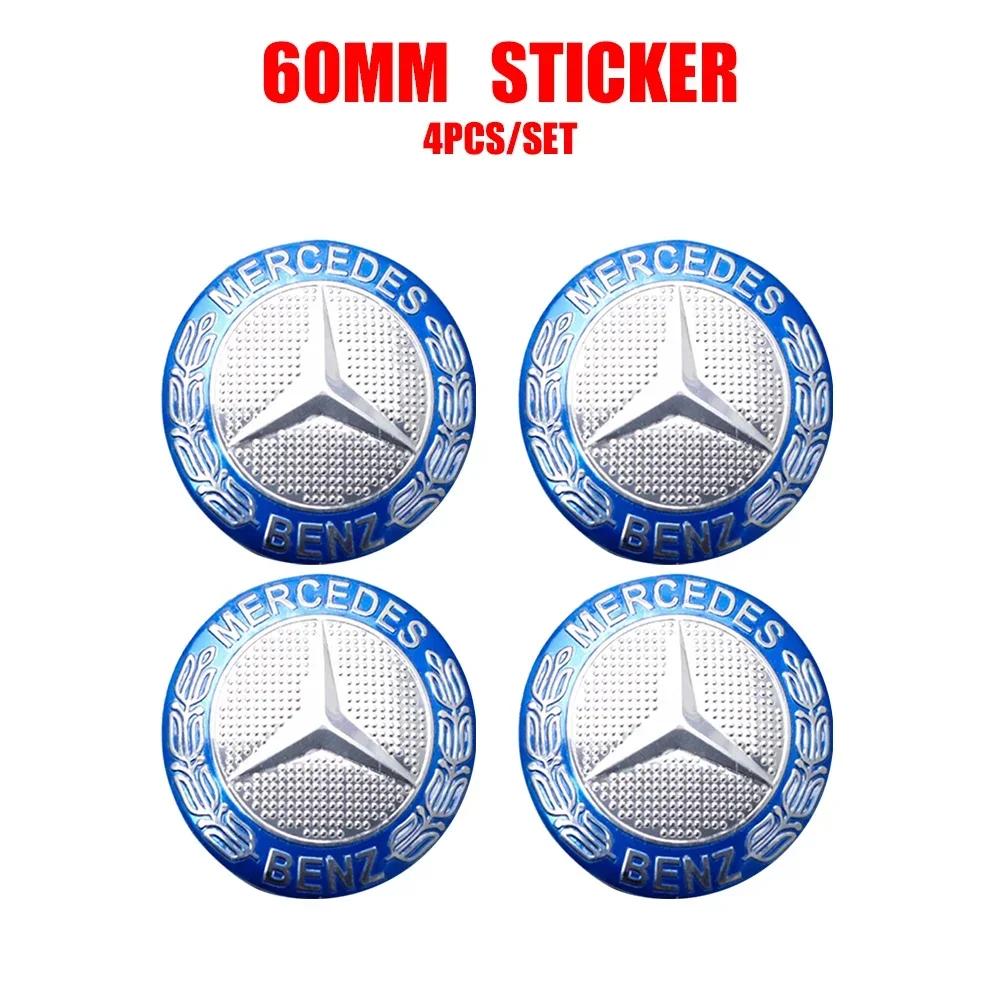 

56/60/65mm Car Wheel Center Cover Hub Cap Resin Badge Emblem sticker Decal styling auto Accessories Amg Mercedes Benz C260 C300