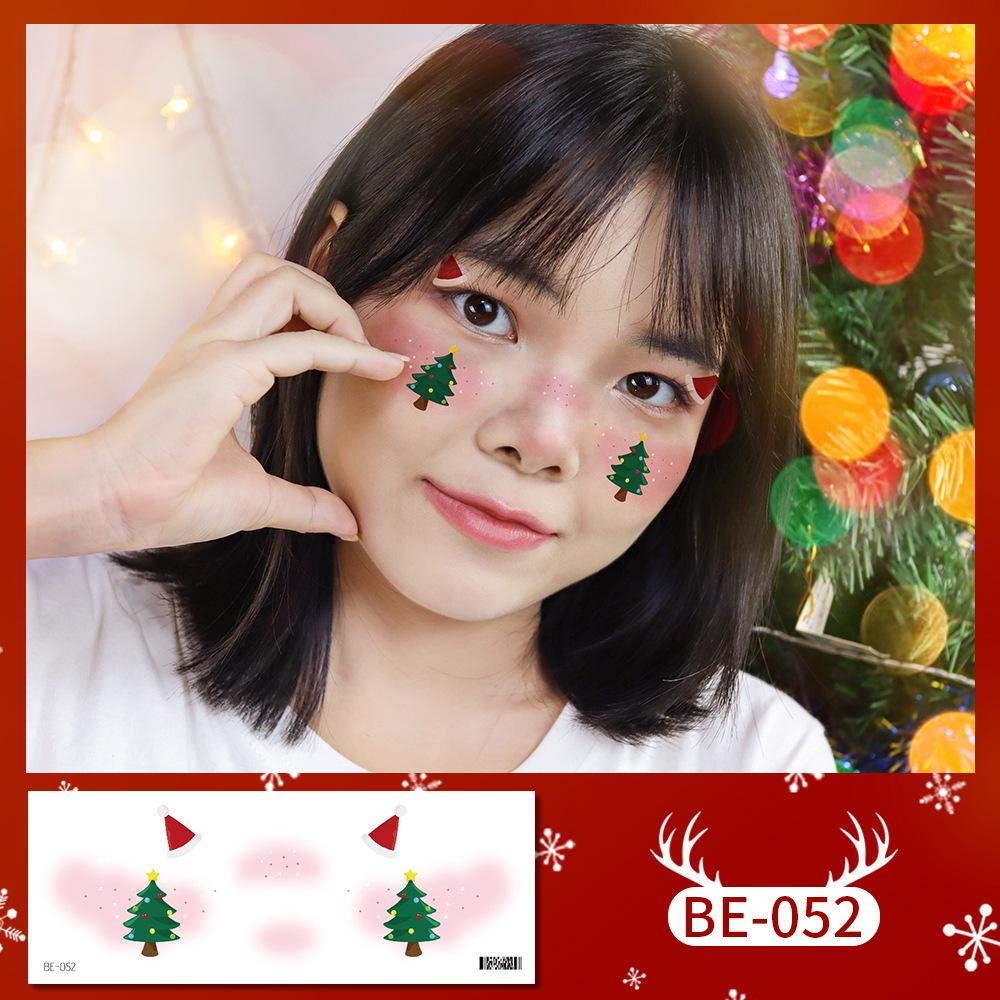 Popular Christmas Makeup Stickers: Waterproof, Long-Lasting, Temperature Sensitive Tattoo Stickers for Parties and Concerts.