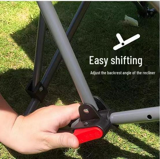 Tragbarer Outdoor-Klappstuhl: Leicht, halb zurücklehnbar für Nickerchen im Büro, Camping und Angeln