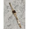 Used Working SEIKO Quartz Chariot Ladies Watch Black Dial Gold Tank Vintage Square
