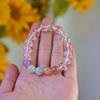 Elegance: Women's Aquamarine Multi-Gem Crystal Bracelet - Stylish White Beaded Design