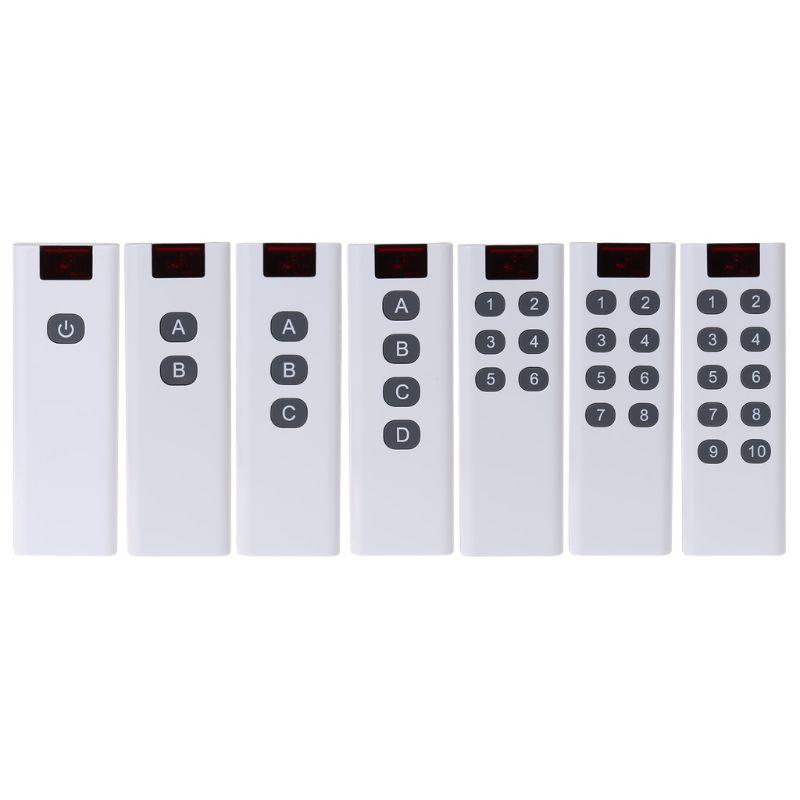 New Universal Wireless Learning Code Digital Remote Controller Transmitter 1/2/3/4/6/8/10 Channels Buttons Keypad AK-7010TX