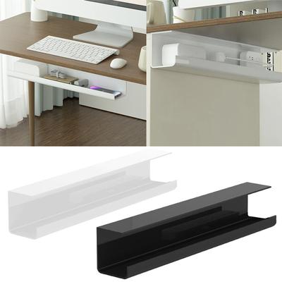 Organizador de cables debajo de la mesa Bandeja para cables debajo del escritorio Organizador de cables Bandeja de protección de diseño ensanchado sin rastro para varias mesas