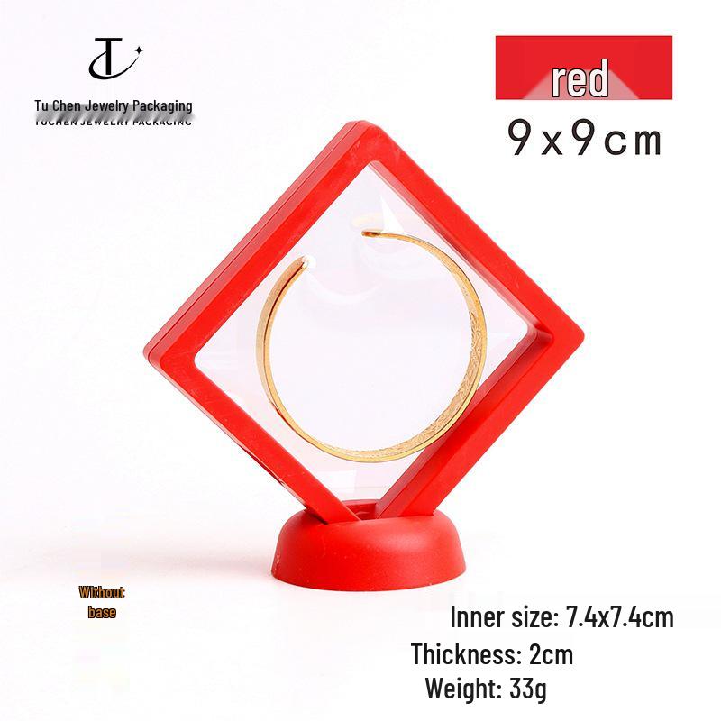 Red Jewelry Display and Storage Box for Earrings and Pendants