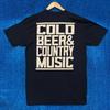 Zach Top Cold Beer and Country Music Album Spell-Out Tee L