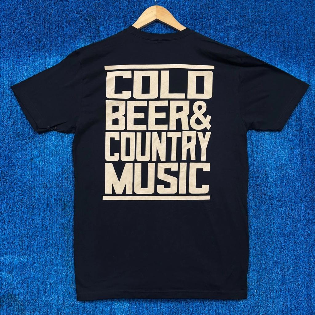 Zach Top Cold Beer and Country Music Album Spell-Out Tee L