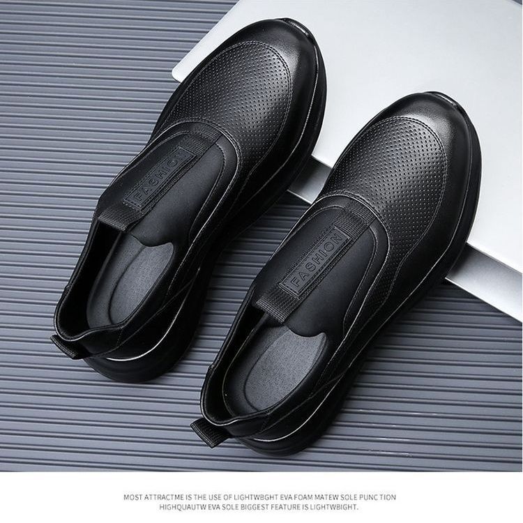 

Весенне-летние сетчатые дышащие модные мужские туфли на толстой подошве, подчеркивающие высоту и легкие ленивые однопедальные спортивные туфли 44