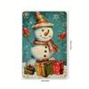 Vintage Smiling Snowman Metal Tin Sign 8x12 Inch Wall Art Home Bar Garage Decor