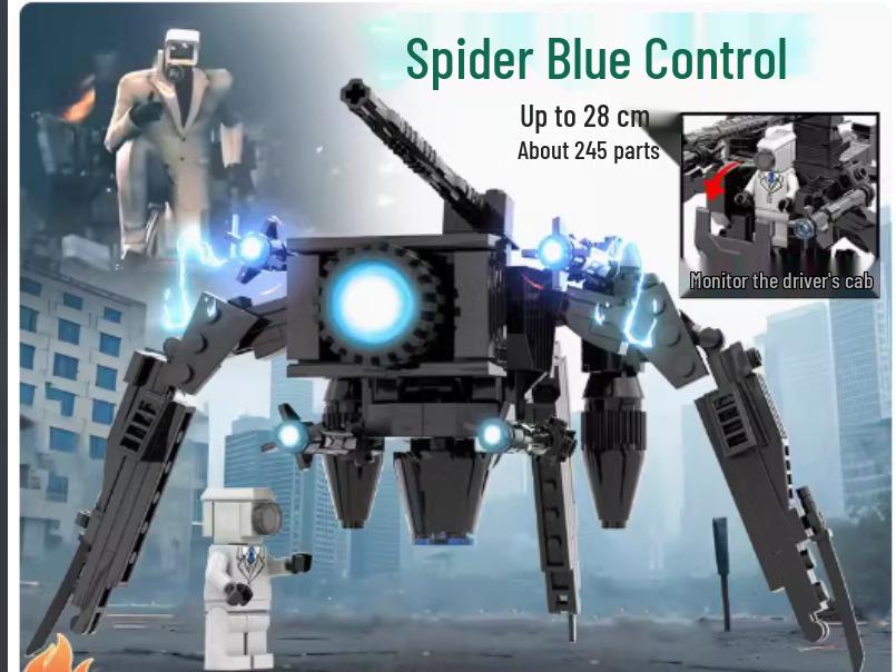 Titan Monitor & Toy Building Block Minifigure Set: Man vs. Toilet Man, Clock Man, TV Man, Audio Man