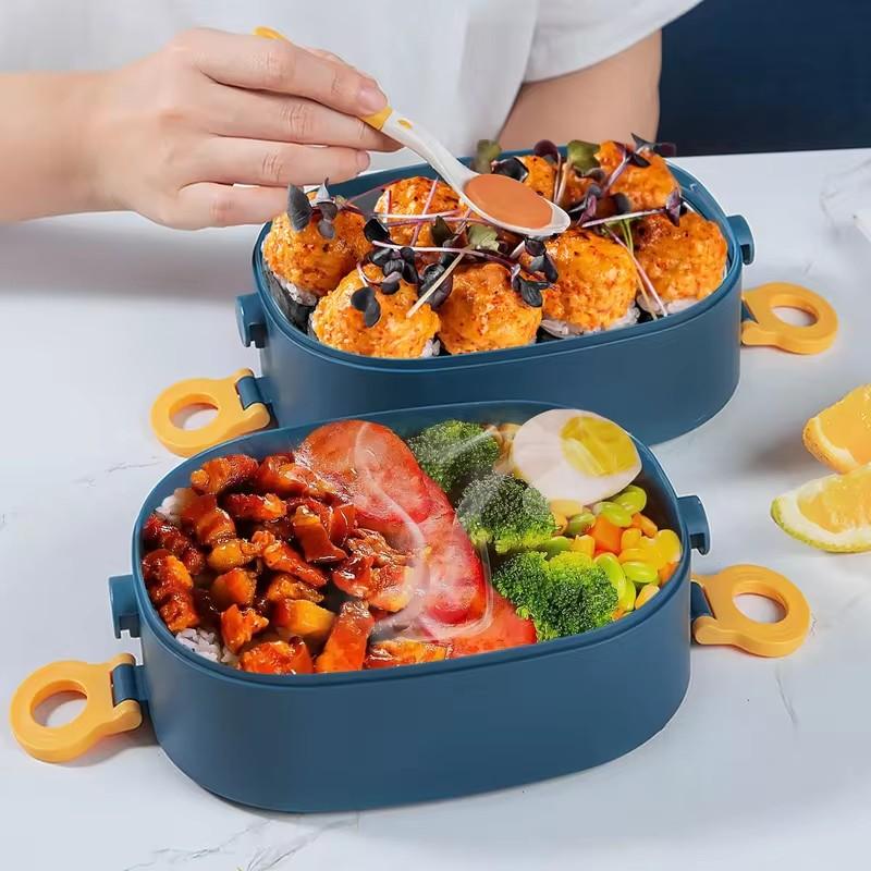 3-Tier 1600ml Kids Lunch Box with Leakproof Design, Microwave-Friendly Bento Container for School, Travel, and Outdoor Use