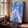 Disney Snow Princess DIY Artificial Pearl Diamond Art Set  A Diamond Dot Painting for Home Decoration Gift