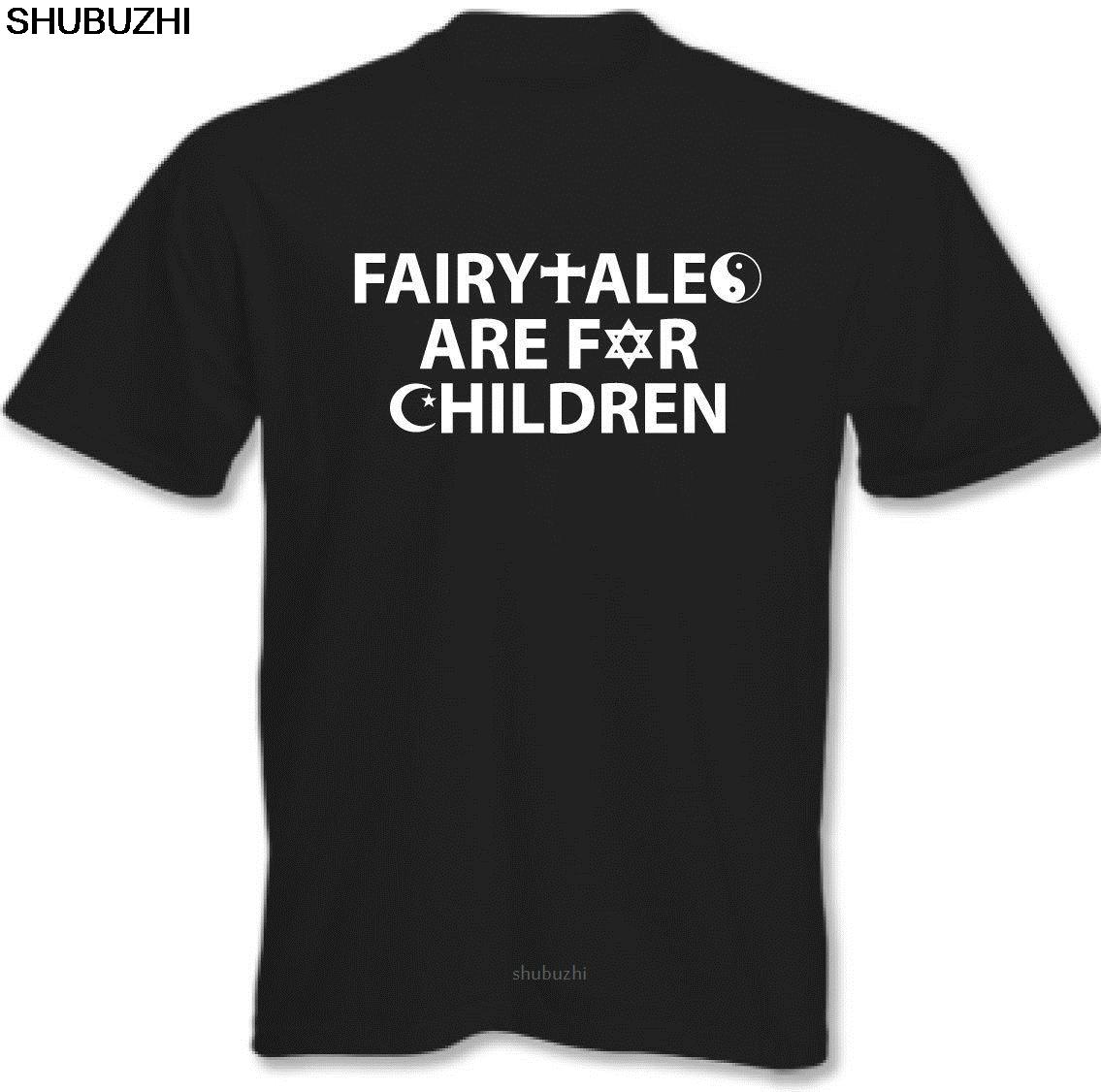 Fairytales Are For Children Unisexs Funny Atheist TShirt Atheism sbz8216 S