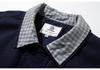 QIYOU 2025 Autumn Retro Unisex Patchwork Lapel Two-Piece Casual Jacket