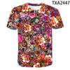 New Men Women Children Summer Flower 3D Print Short Sleeve T Shirt Fashion Casual Harajuku Streetwear Tops Cool Tees