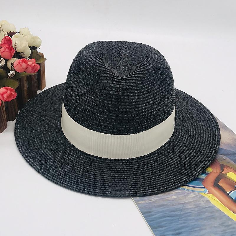 

Car And Horse Straw Hat Top Hat Women S Men S Panama Jazz Hat Big Brim Sun Hat Black Sunshade