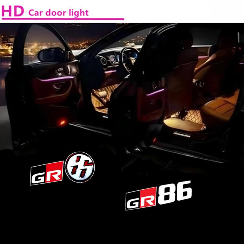 WFCA9 2pcs AE86 LED Car Door Logo Projector Light For Toyota AE86 GT86 FT86 GTS Car Styling AE86 Welcome Light Toyota Courtesy Light