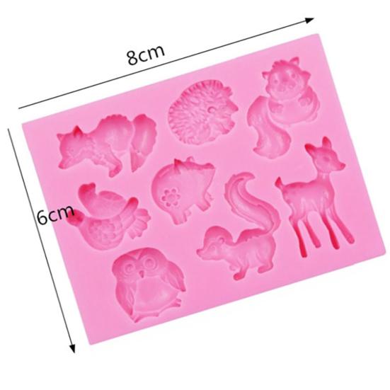 Sova Veverka Jelen Silikonová forma na dort Fondant Cukroví Čokoláda Nástroj na domácí pečení