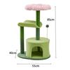 Small Multi-Level Cat Tree with Sisal Scratching Board and Toy, Space-Saving Jump Platform for Indoor Cats, Pet Furniture