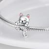 Breloques Animaux Chat Chien Mignon Perles S'adaptent Bracelets Originaux Pour Femme Pendentifs en Cuivre Bijoux Bricolage