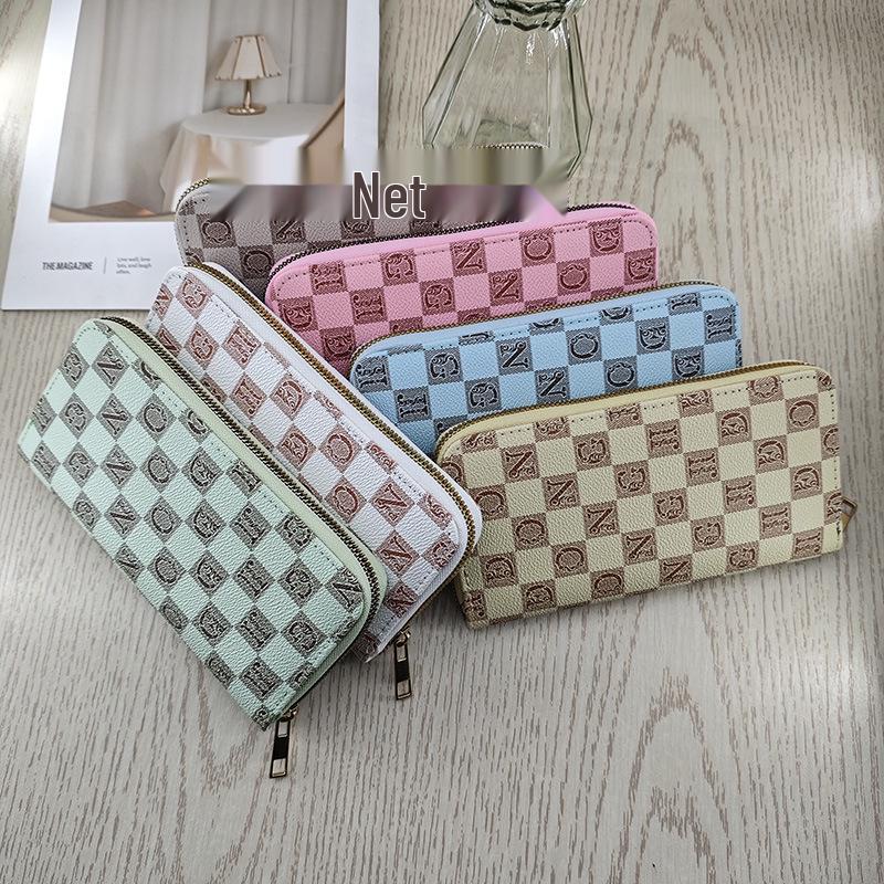 Women's Long Genuine Leather Wallet - Large Capacity, Simple Zipper Clutch and Multi-functional Coin Purse