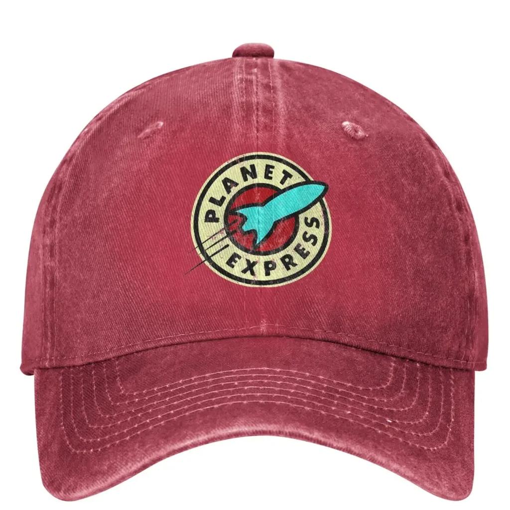 Planet Express Denim Baseball Cap Logo Print Hunting Camping Trucker Hat Summer Men Adult Y2k Retro Sun Visors Baseball Caps
