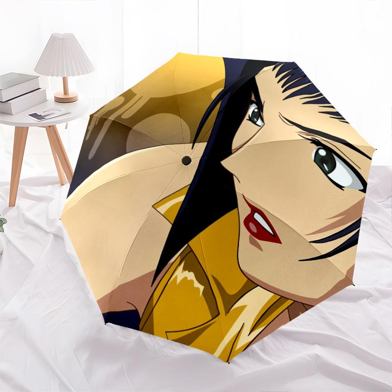 

Cowboy Bebop pattern, automatic folding umbrella, portable and foldable design, 8 ribs, a Christmas or birthday gift.