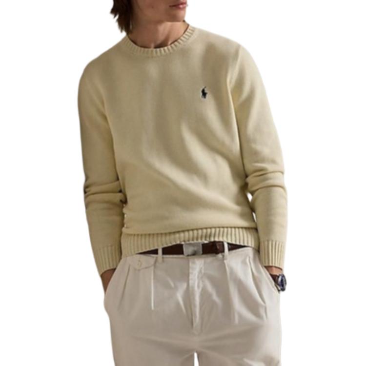 Polo Ralph Lauren Solid Logo Crew Neck Knit Sweater Men sweater MNPOSWE16822194-101
