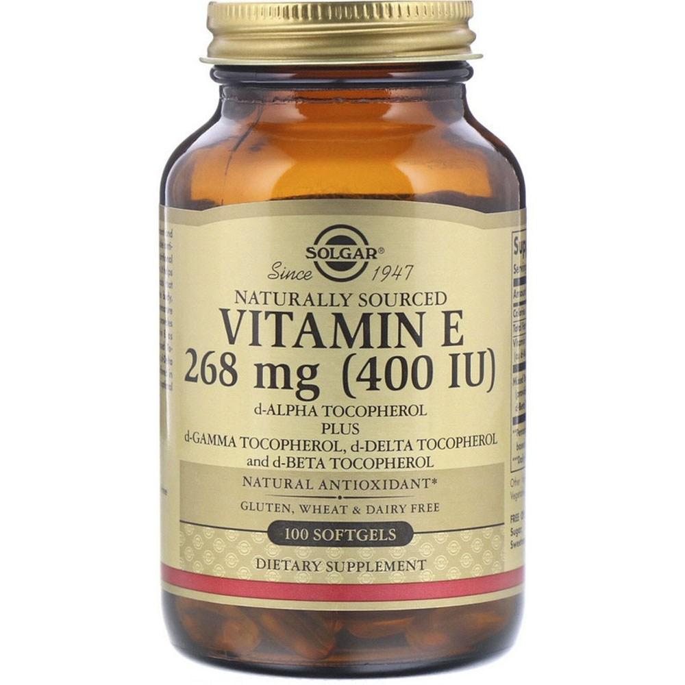 Solgar Vitamin E 400 IU Mixed Tocopherol Softgels 100 Tablets 1 pcs