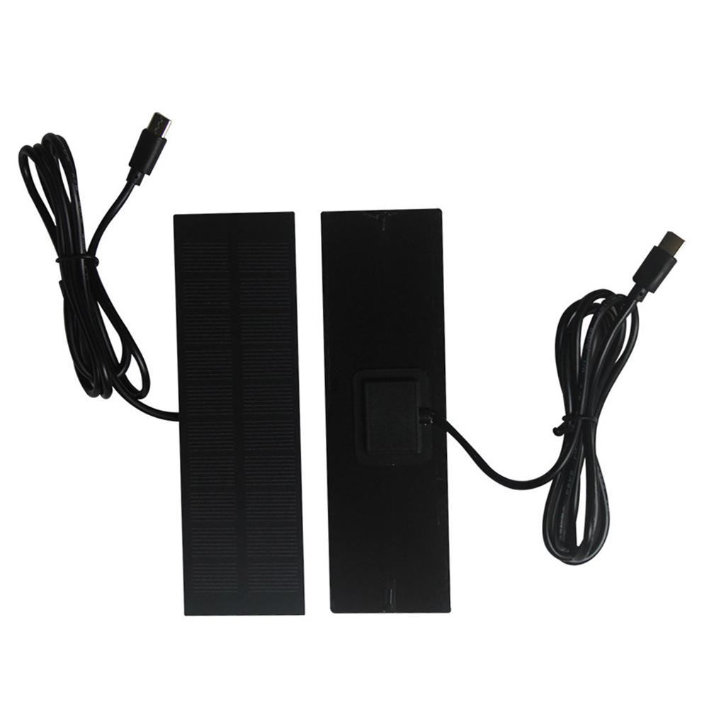 1W 5V Solar Charging Panel with Type-C Output, Weatherproof for Outdoor Camping, Phone and Battery Charger (148*45*2mm)