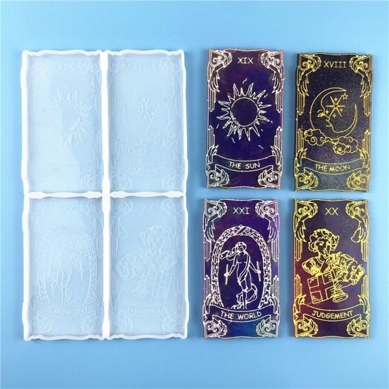 Easy To Use Tarot Card Silicone Mold Jewelry Making Tools Resin Casting Molds Silicone Material Suitable for DIY Crafts