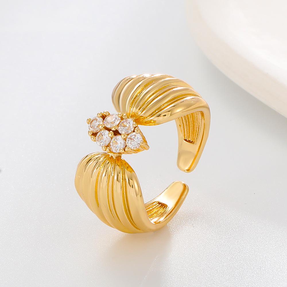 High-End Cross-Border Fashion Bow Ring for Women - European & American Style Open Index Finger Accessory