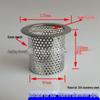 Filtro per Scarico Capelli Anti-Intasamento in Acciaio Inossidabile e Copertura a Rete Anti-Insetti per Lavandini del Bagno.