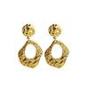 European & American Large Geometric Resin Hoop Earrings for Women: Irregular Design