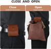 Outdoor Leather Foraging Case Bag Bushcraft Waist Pouch Hanging Tools Storage for Vegetable Fruit Garden Harvest Camping