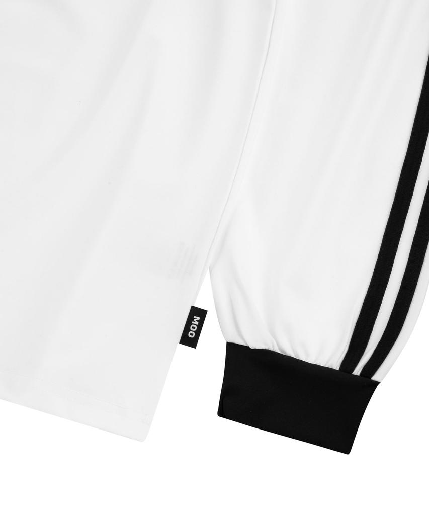 MOO Bone Track Long Sleeve Football Jersey - White