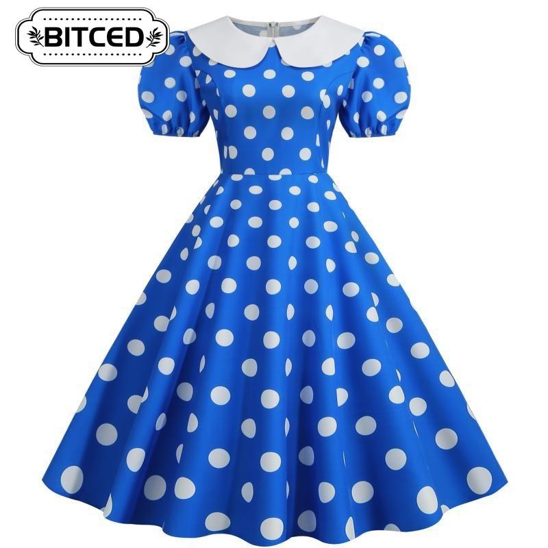 BITCED Robes Décontractées à Manches Courtes Mode Été Printemps