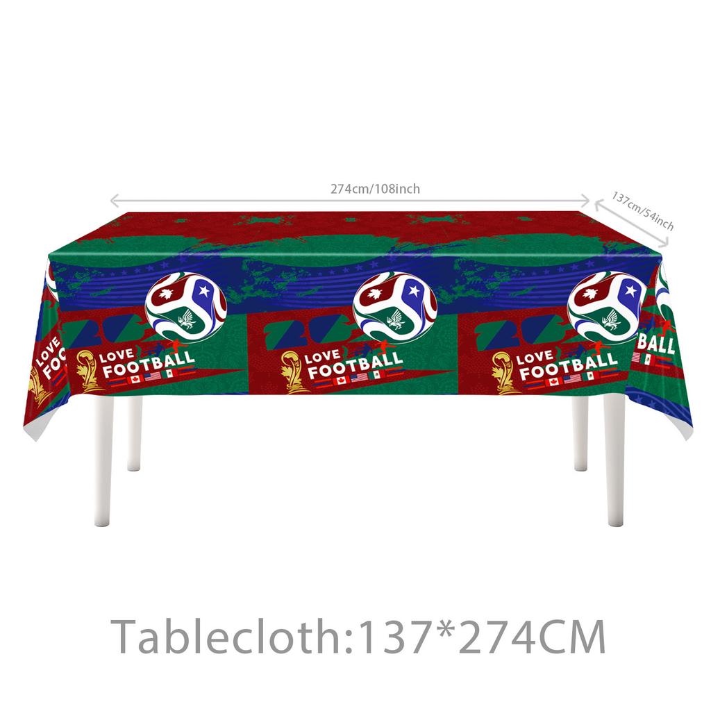 2026 Football Party Decoration Tableware Balloon Dish Cup Napkins Popcorn Box French Fry Boxes Soccer Gift Parties Decor