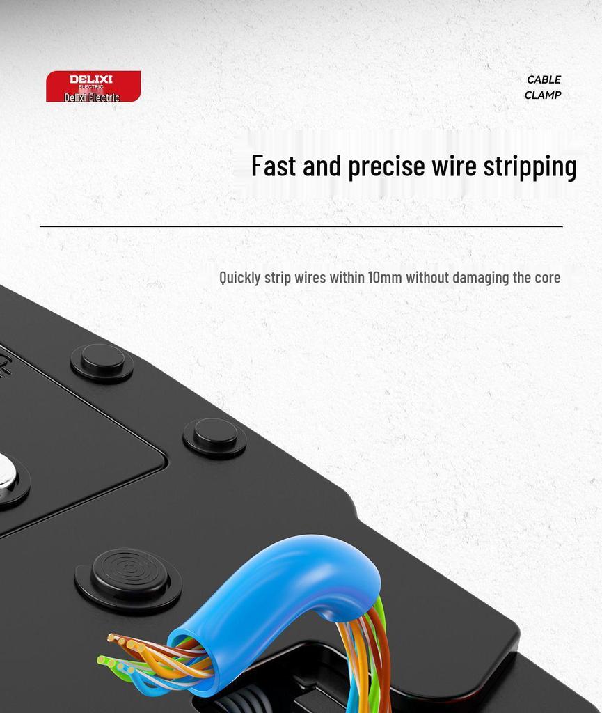 Professional Grade Network Cable Crimper Set with Wire Stripper and Cutter for Category 6 and 6P8P Crystals