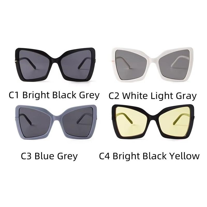 Fashion  Large Frame Cat Eye Sunglasses Women Men Brand Designer Vintage Outdoor Square Shade Sun Glasses Uv400 Protection