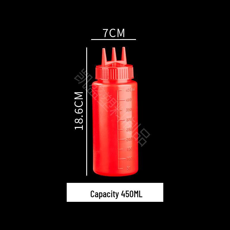 Large Capacity Food-Grade Japanese Three-Hole Squeeze Bottle - In Stock